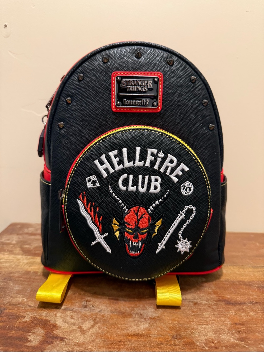 Loungefly Stranger Things Black & Red Hellfire Club Mini Backpack
